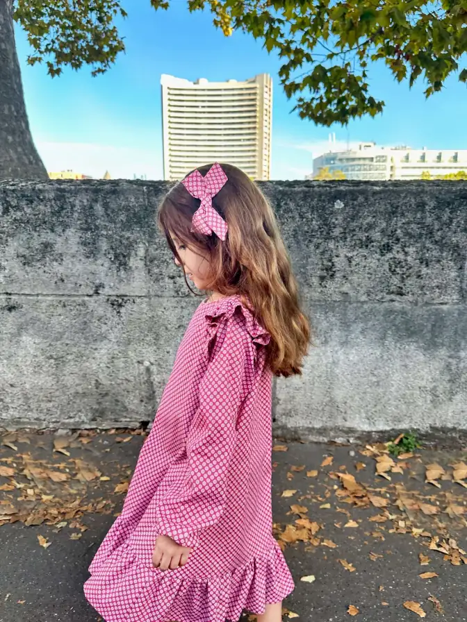 Robe rose à pois Carrouselle